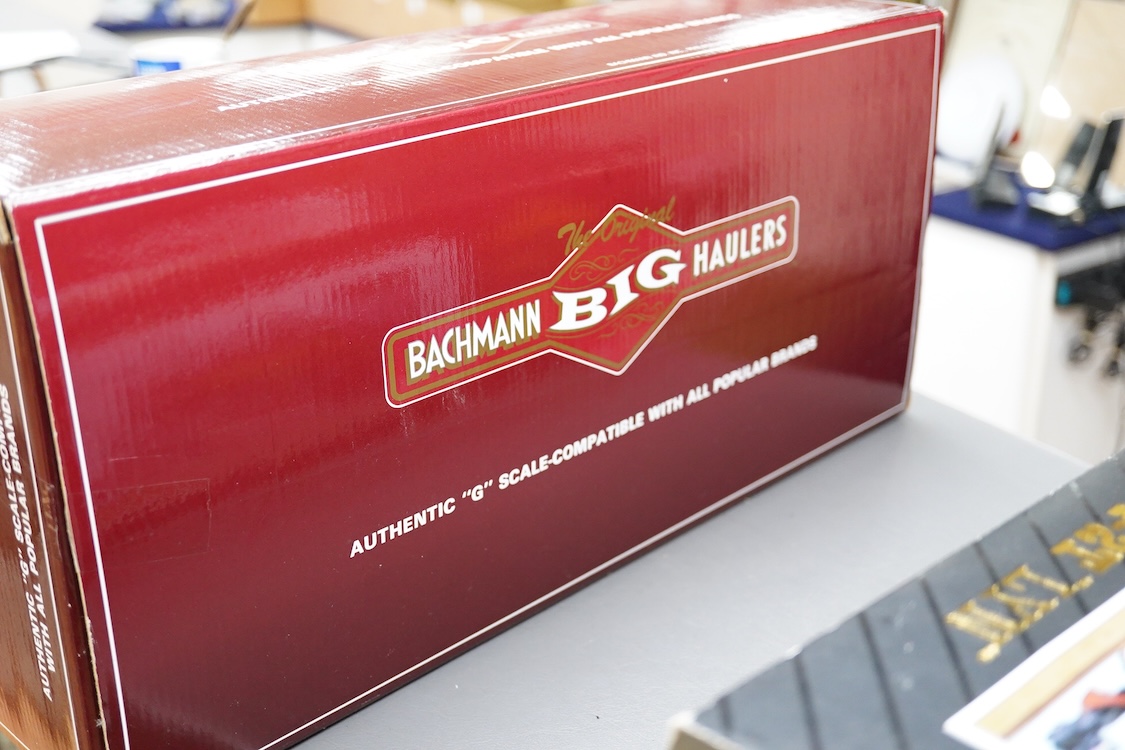 A boxed Bachmann Spectrum (Bachmann Big Haulers) G scale railway Lyndon & Barnstaple 2-4-2T Baldwin tank locomotive, Lyn